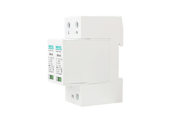 Lightning Arrester Class II Imax 40kA 2P 20-40kA DIN Rail Surge Bảo vệ quá điện áp SPD
