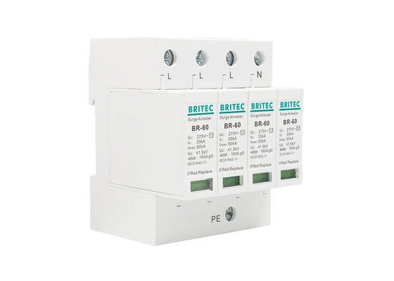 60kA AC275V DIN Rail Mount Surge Lightning Arrestor SPD để bảo vệ điện năng