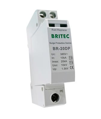 BR385-20DP 2P 20kA Thiết bị bảo vệ xung đột loại 3 Bắt sét Spd một pha