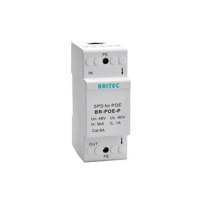 BR-POE-P Signal Surge Arrestor poe ethernet Trung Quốc dữ liệu bảo vệ sóng sóng cat 6 48v thiết bị bảo vệ sóng Ethernet