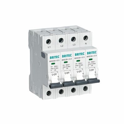 BRSCB-I-12.5 4P SCB Surge Protection Thiết bị bảo vệ dự phòng spd