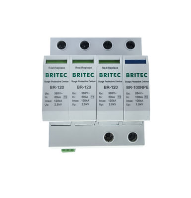 BR-120 Type 2 Surge Protector Lightning Arrestor for Electrical Systems Tiêu chuẩn TUV/CE/CB/IEC