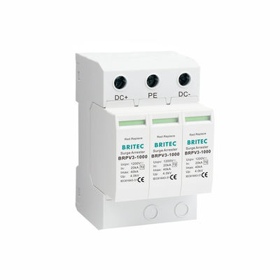 BRPV3-1000 DC Surge Arrester Đẹp sét 1000V PV spd 3p Thiết bị bảo vệ sóng mặt trời Dc Surge Protector Spd