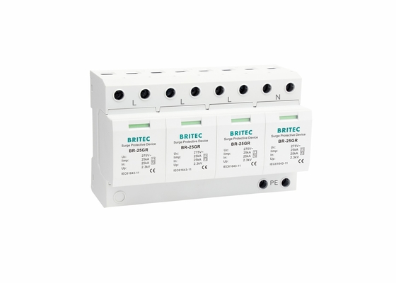 SPD Class I Imax 100kA Iimp Bảo vệ điện áp 25kA Bảo vệ chống sét lan truyền