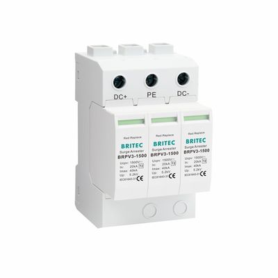 BRPV3-1500 40kA Điện xả Cắm vào Thiết bị bảo vệ xung điện DC Đèn bảo vệ xung điện DC