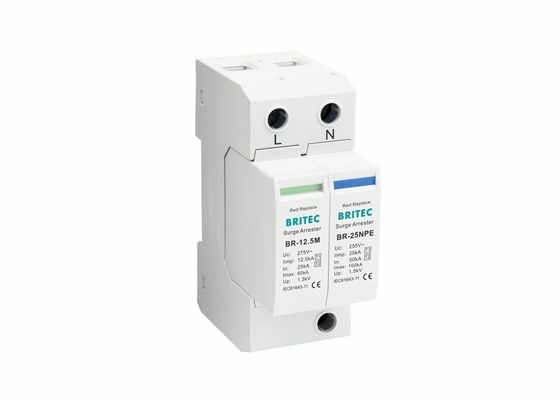 Thiết bị chống sét AC T1 T2 1P+NPE 275V 12.5KA SPD MOV Chống sét lan truyền