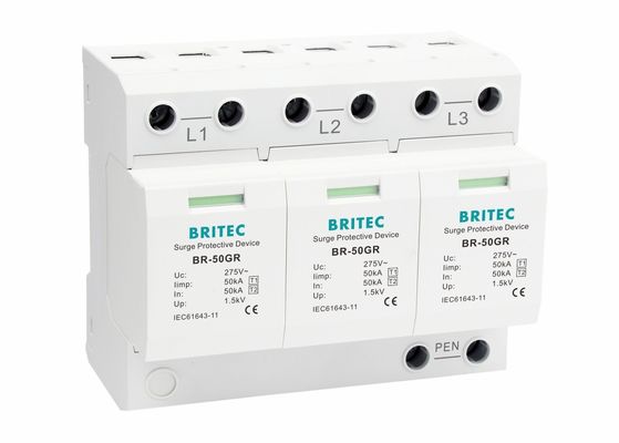 Thiết bị bảo vệ chống sét công nghiệp 3 cực 3 pha 150 điện áp biểu tượng tùy chỉnh