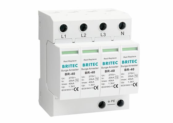 EN 61643-11 Tiêu chuẩn 8/20μs Thiết bị bảo vệ chống thổi phồng loại 2 35mm Din Rail