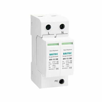 320V Surge Protector Lightning Arrester 2P DIN Rail Mount SPD để bảo vệ sét