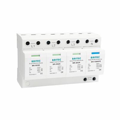 BR-50GR 3+1 OEM ODM tia lửa khoảng cách 50ka Thiết bị bảo vệ chống sét Điện áp thấp Loại 1 Chống sét loại 1 spd Thiết bị bảo vệ chống sét Loại 1 SPD Mạng phân phối điện hạ thế LV