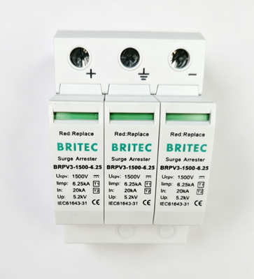 BRPV3-1500-6.25 DC SPD thiết bị bảo vệ sóng cao năng lượng mặt trời dc spd dc spd wenzhou arrester 1500v 3 cực spd dc 500v t1 t2 SPD loại 1 Giá