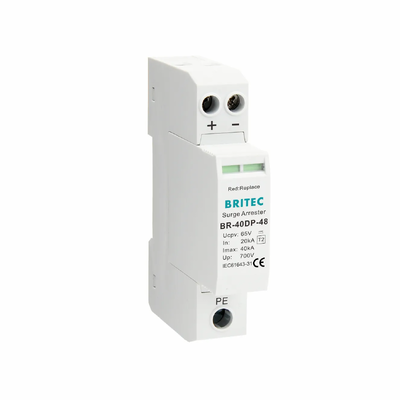 Thiết bị chống sét lan truyền 48 Type 2 DC 48V SPD 40kA BR-40DP với vỏ nhựa nhiệt UL94-V0
