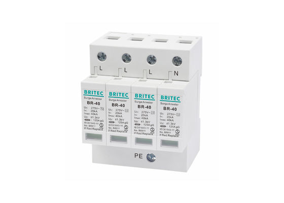 Thiết bị bảo vệ chống sét điện áp thấp ba pha 40KA SPD để bảo vệ mạng điện