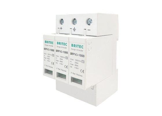 Loại 2 1000V 40ka Pv Surge Arrester SPD Với Giấy chứng nhận TUV IEC61643-31
