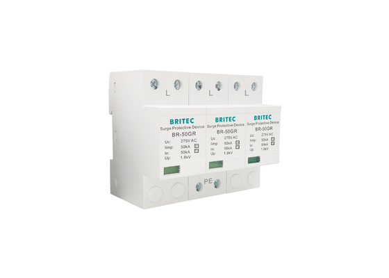 10/350μs Loại 1 Power Surge Arrester 50KA Thiết bị bảo vệ sét nhựa
