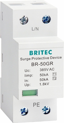 Thiết bị chống sét lan truyền BRITEC 50GR Ac Thiết bị chống sét Spd 50ka Lightning Arrestor