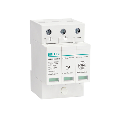 BRPV3-1000 DC Surge Arrester Đẹp sét 1000V PV spd 3p Thiết bị bảo vệ sóng mặt trời Dc Surge Protector Spd