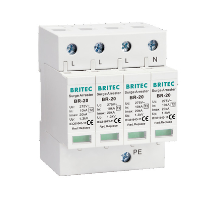 BR-20 2P 20kA Thiết bị chống sét lan truyền loại 2 Bộ chống sét Spd một pha