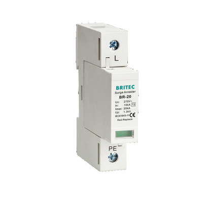 BR-20 2P 20kA Thiết bị chống sét lan truyền loại 2 Bộ chống sét Spd một pha