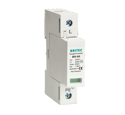 BR-60 Spd Surge Thiết bị chống sét bảo vệ Chống sét một pha 1P+1