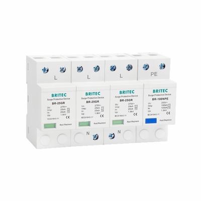 25KA 3P + NPE T1 lớp I bảo vệ sóng cao loại 1 SPD năng lượng cao