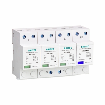 Thiết bị bảo vệ điện áp cao cấp SPD loại I 25KA B + C điện áp thấp
