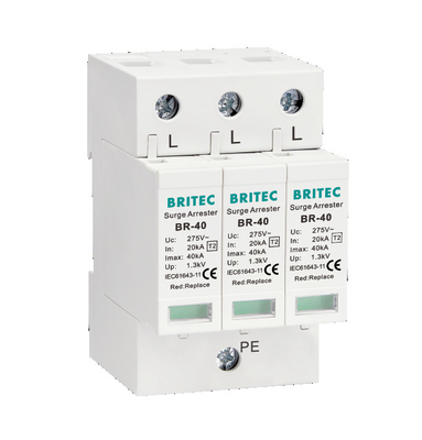 BR-40 2P Thiết bị bảo vệ xung đột lớp II Spd 275v bảo vệ xung đột sét