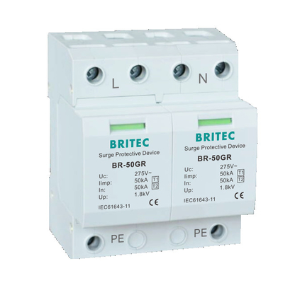 BRITEC BR-50GR 3P Thiết bị chống sét lan truyền loại 1 50ka spd t1 t2 ac