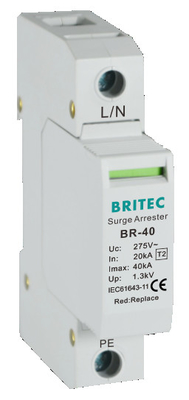 BR-40 3P + 1 Bảo vệ tăng áp Thiết bị bảo vệ Bắn sét Bảo vệ bắt giữ 18mm bảo vệ tăng áp
