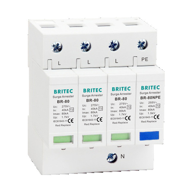 BR-80 2P Thiết bị bảo vệ chống giật SPD 275v bảo vệ chống giật sét