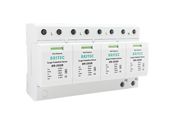 240V/400V Thiết bị bảo vệ siêu điện 25kA Thiết bị bảo vệ siêu điện loại 1 T1 10/350us