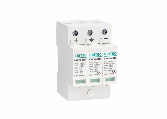 Thiết bị bảo vệ chống sét mini Pv Dc 3p Solar Spd 1200v Dc Surge Arrestor