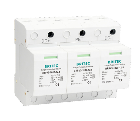 BRPV3-1000 12.5 DC SPD Pv Dc Thiết bị bảo vệ tăng áp Dc Tấm áp tăng áp