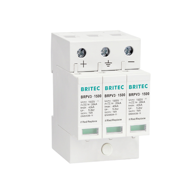 BRPV3-1000-5 T1 50kA DC 1000V 5kA pv điện giật arrester thiết bị bảo vệ điện giật mặt trời t1 t2 dc SPD Photovoltaic SPD