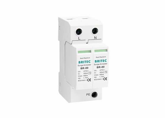 Bộ chống sét chống sét lan truyền 80ka 2P 275V AC Class II