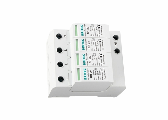 AC 4P loại 2 20kA Bảo vệ sét Toàn bộ nhà SPD Thiết bị bảo vệ sóng