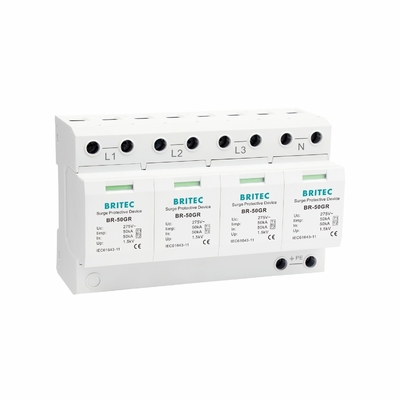 BRITEC BR-50GR 3P Type 1 Surge Arrester 50ka Thiết bị bảo vệ vượt sức ép spd t1 t2 ac ba pha ac spd
