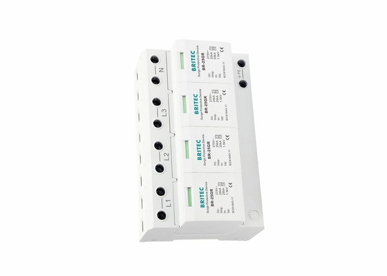 25KA 4p Power Lightning Protector Loại 1 Thiết bị bảo vệ Surge