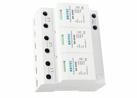 Thiết bị bảo vệ chống sét công nghiệp 3 cực 3 pha 150 điện áp biểu tượng tùy chỉnh