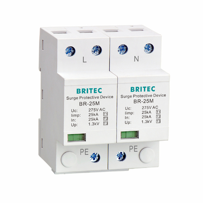 BR-25M 1P+1NPE 25kA Bộ chống sét lan truyền Loại 1 Bộ chống sét bảo vệ chống sét spd