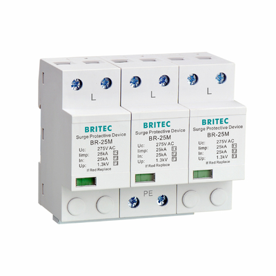 BR-25M 1P+1NPE 25kA Bộ chống sét lan truyền Loại 1 Bộ chống sét bảo vệ chống sét spd