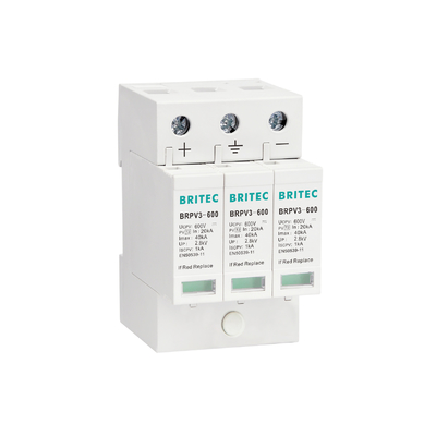 BRPV2-600 2 Mod DC 600V Photovoltaic Photovoltaic Surge Protector DC Surge arrester Mặt trời SPD tuv