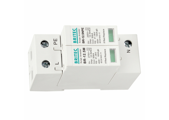 Đẹp áp lực điện áp lực EN61643-11 AC Bảo vệ sét Bảo vệ điện áp lực loại 1 + 2
