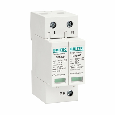 BR275-60 4P 60kA Loại 2 Tự vệ Tăng áp TUV AC Thiết bị bảo vệ Tăng áp 275v Bảo vệ Tăng áp sét