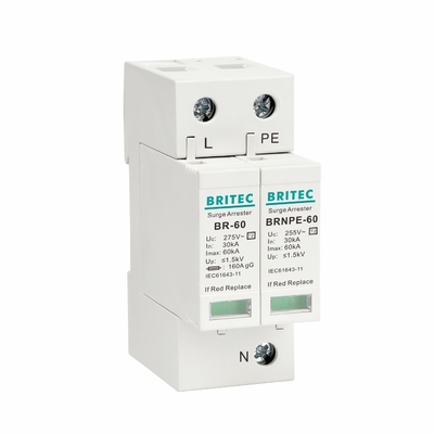 BR275-60 4P 60kA Loại 2 Tự vệ Tăng áp TUV AC Thiết bị bảo vệ Tăng áp 275v Bảo vệ Tăng áp sét