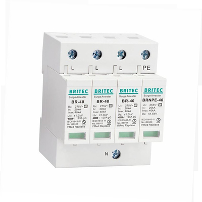 BR-40 1P+1 40kA Thiết bị chống sét lan truyền loại 2 Bộ chống sét pha đơn spd
