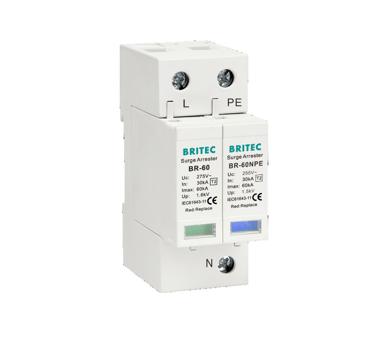 BR-60 Spd Surge Thiết bị chống sét bảo vệ Chống sét một pha 1P+1