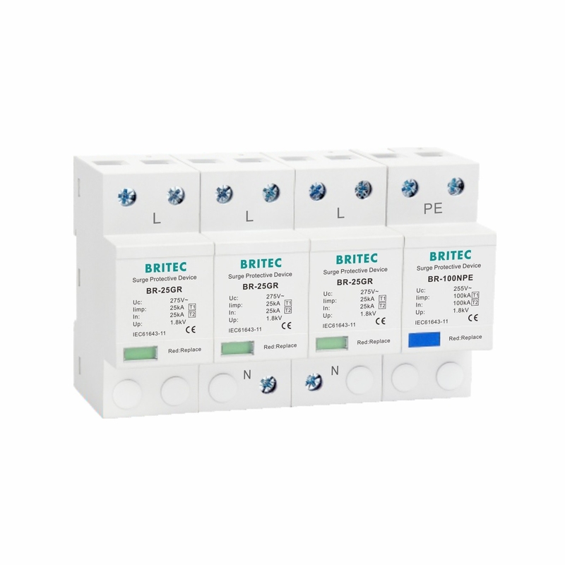 25KA 3P + NPE T1 lớp I bảo vệ sóng cao loại 1 SPD năng lượng cao