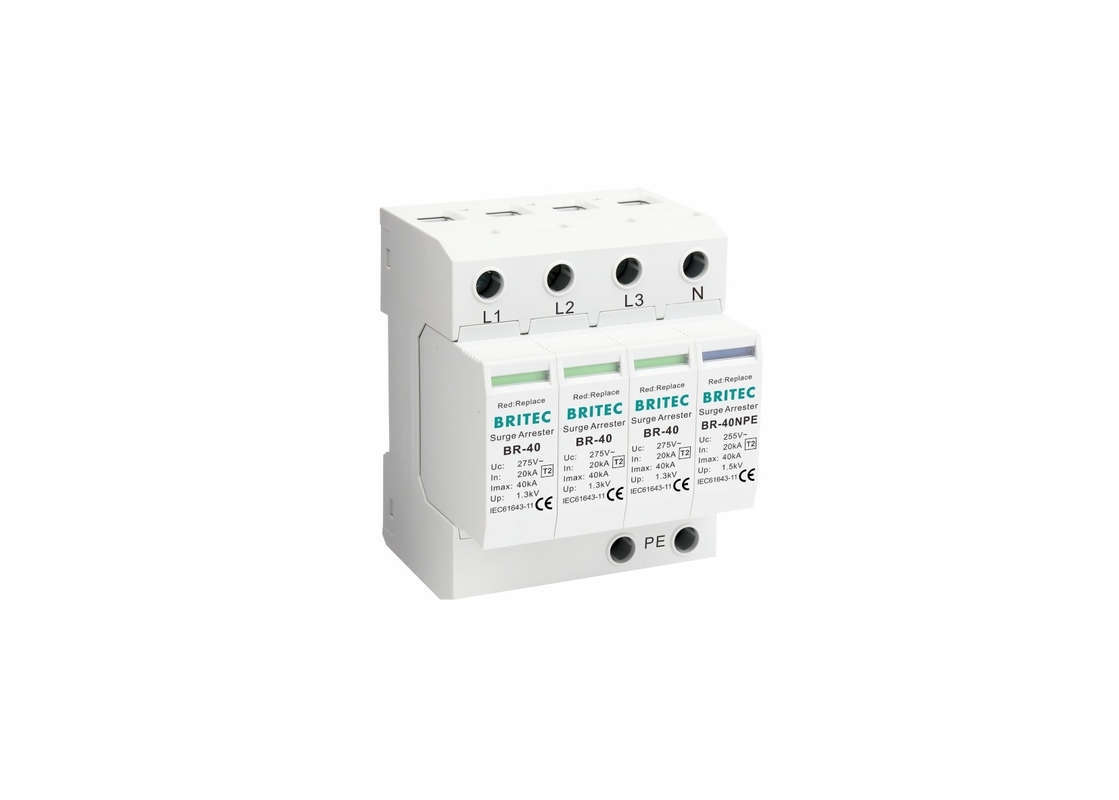 40ka SPD 3 giai đoạn MOV bảo vệ sét thiết bị bảo vệ sóng cho nhà