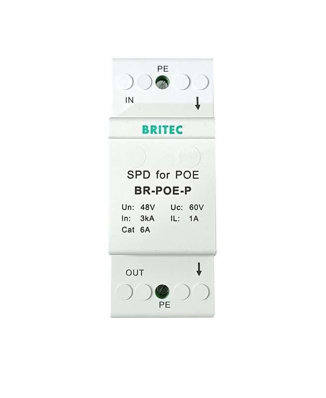BR-POE-P Bảo vệ điện giật thiết bị viễn thông POE mạng rj45 bảo vệ điện giật